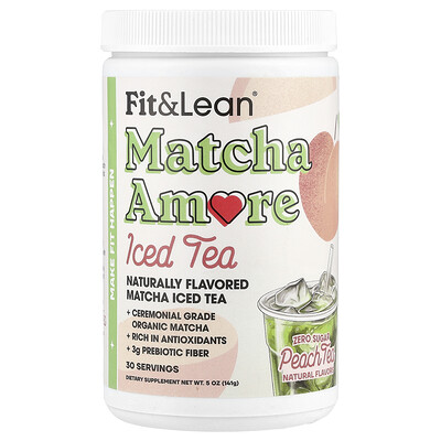 Matcha Amore Iced Tea, Peach Tea