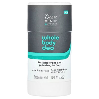 Men + Care, Whole Body Deo, Deodorant Stick, Aloe + Bamboo With Vitamin E