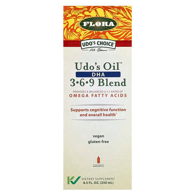 Udo's Choice, Udo's Oil, Dha 3-6-9 Blend