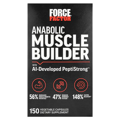 Anabolic Muscle Builder With Ai-developed Peptistrong, 150 Vegetable Capsules