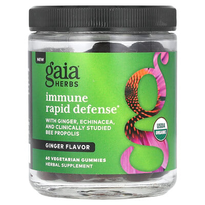 Immune Rapid Defense, Ginger, 60 Vegetarian Gummies