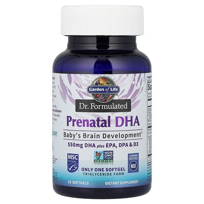 Dr. Formulated, Prenatal Dha, 30 Softgels