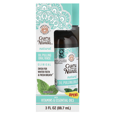 Natural Oil Pulling Oral Rinse, Farmed Mint