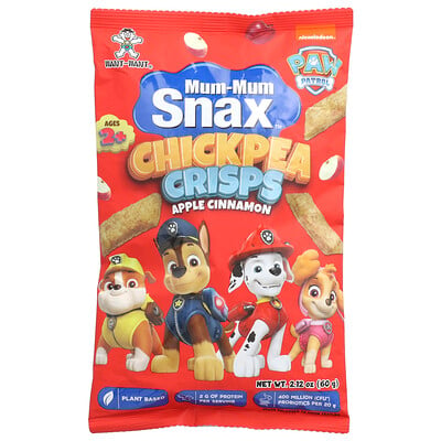 Mum-mum Snax™, Chickpea Crisps, Paw Patrol™, Ages 2+, Apple Cinnamon