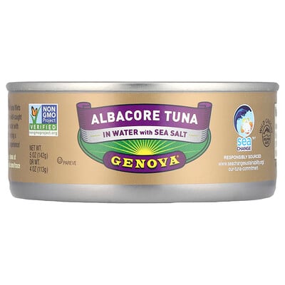 Albacore Tuna In Water With Sea Salt