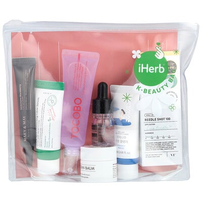 Korean Beauty Skincare Bag, 8 Items