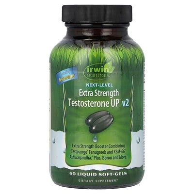 Next Level, Testosterone Up V2, Extra Strength, 60 Liquid Soft-gels