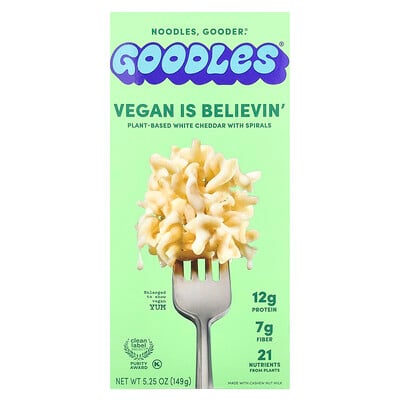 Vegan Is Believin', Plant-based White Cheddar With Spirals