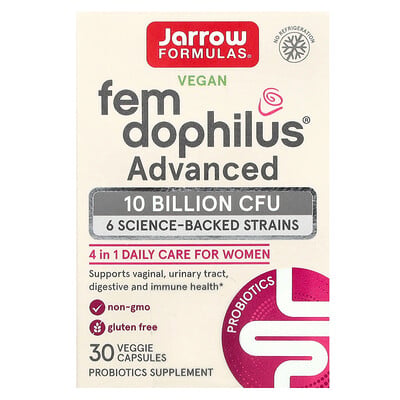 Vegan Fem Dophilus, Advanced, 10 Billion Cfu, 30 Veggies Capsules