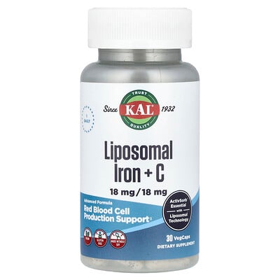 Liposomal Iron + C, 30 Vegcaps