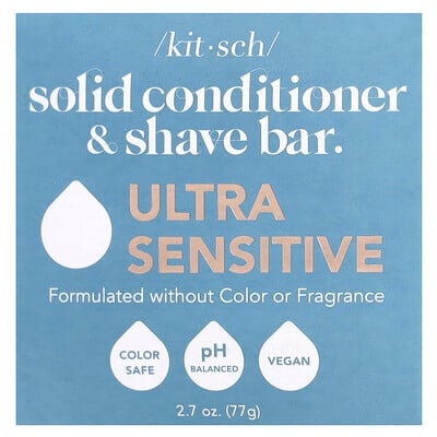 Solid Conditioner & Shave Bar, Ultra Sensitive, Fragrance Free