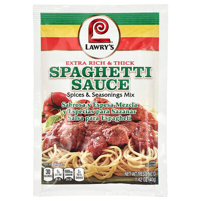 Extra Rich & Thick Spaghetti Sauce, Spices & Seasonings Mix