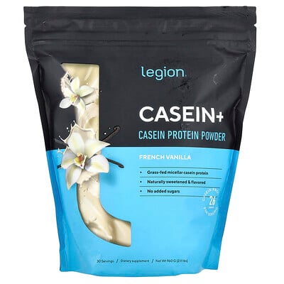 Casein+, Casein Protein Powder, French Vanilla, 2.11 Lbs