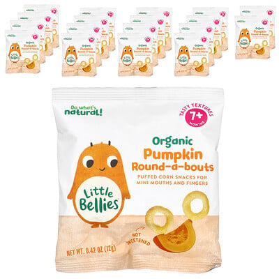Organic Pumpkin Round-a-bouts, 7+ Months, 18 Bags, Each
