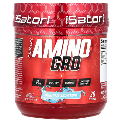 Amino-gro, Blue Razz Snow Cone