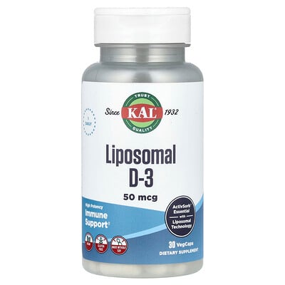 Liposomal D-3, High Potency, 50 Mcg, 30 Vegcaps