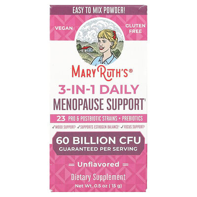 3-in-1 Daily Menopause Support, Unflavored, 60 Billion Cfu