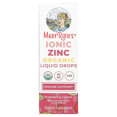 Organic Ionic Zinc Liquid Drops, Strawberry Lemon