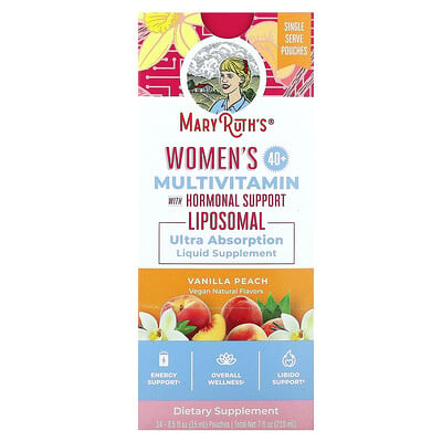 Women's 40+ Multivitamin With Hormonal Support, Vanilla Peach, 14 Pouches, Each