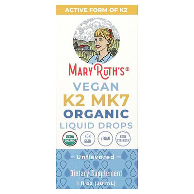 Organic Vegan K2 Mk7 Liquid Drops, Unflavored