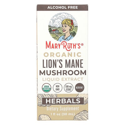 Organic Lion's Mane Mushroom Liquid Extract, Alcohol Free