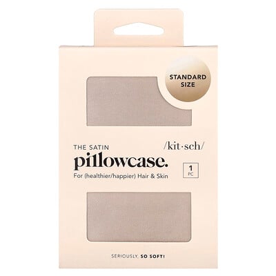 The Satin Pillowcase, Standard Size, Champagne, 1 Pillowcase