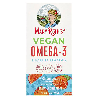 Vegan Omega-3 Liquid Drops, Orange