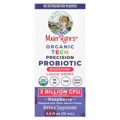 Organic Teen Precision Probiotic, Liquid Drops, Raspberry, 3 Billion Cfu
