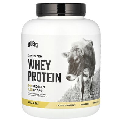 Grass Fed Whey Protein Powder, Vanilla Bean, 5 Lb
