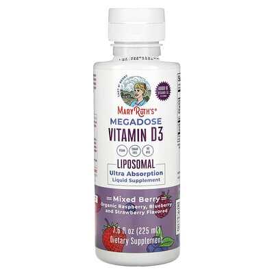 Megadose Vitamin D3, Liposomal, Mixed Berry, 4,000 Iu