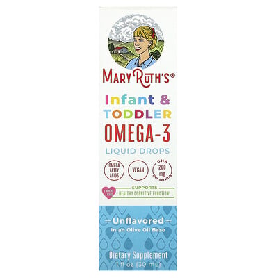 Infant & Toddler Omega-3 Liquid Drops, 6 Months - 3 Years, Unflavored