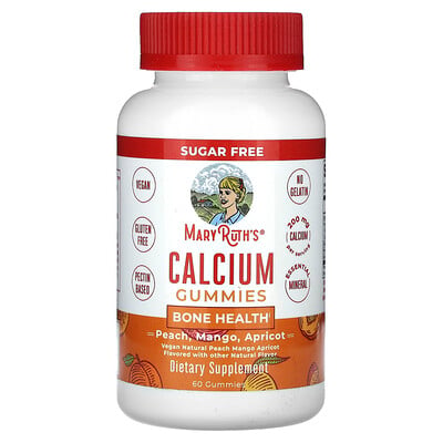 Calcium Gummies, Peach, Mango, Apricot, 60 Gummies