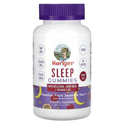 Sleep Gummies, Passion Fruit Jasmine Tea, 60 Gummies