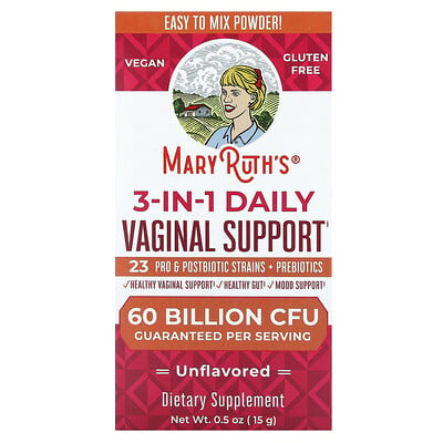 3-in-1 Daily Vaginal Support, Unflavored, 60 Billion Cfu