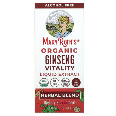 Organic Ginseng Vitality Liquid Extract, Alcohol Free