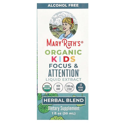 Organic Kids Focus & Attention Liquid Extract, Alcohol Free