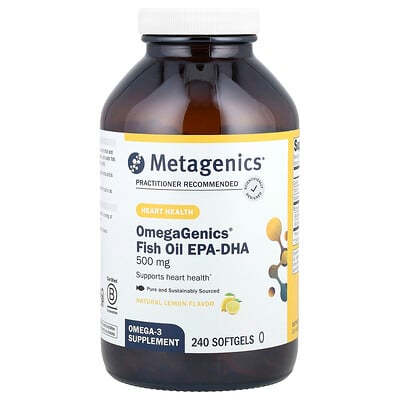 Omegagenics®, Fish Oil Epa-dha, Natural Lemon, 240 Softgels