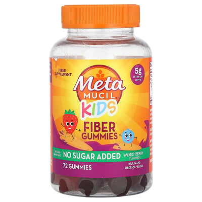 Kids, Fiber Gummies, Mixed Berry, 72 Gummies