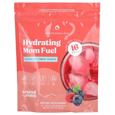 Hydrating Mom Fuel, Mixed Berry, 16 Packets, Each