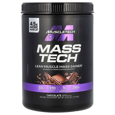 Mass-tech™ Lean Muscle Mass Gainer, Chocolate, 4 Lbs