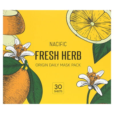 Fresh Herb, Origin Daily Beauty Mask Pack, 30 Sheet Masks