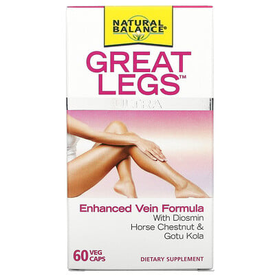 Great Legs Ultra, Enhanced Vein Formula, 60 Veg Caps
