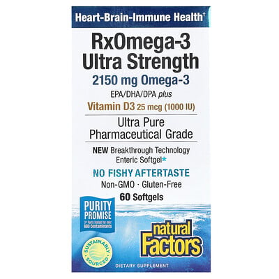 Rxomega-3 Ultra Strength With Vitamin D3, 60 Softgels