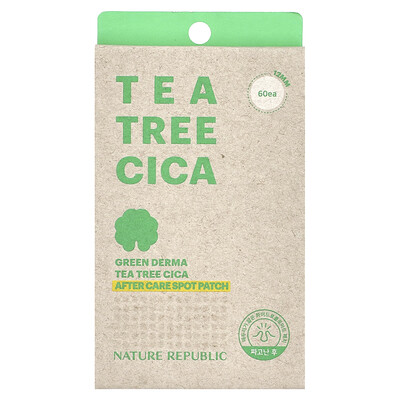 Green Derma Tea Tree Cica, After Care Spot Patch, 60 Count