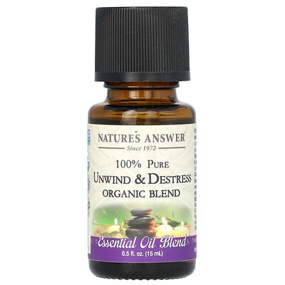 100% Pure Organic Essential Oil Blend, Unwind & Destress
