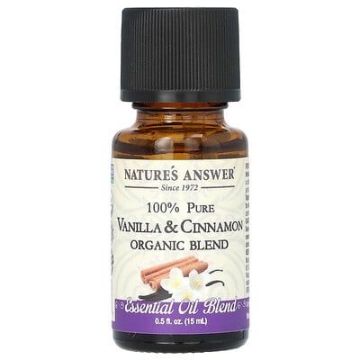 100% Pure Organic Essential Oil Blend, Vanilla & Cinnamon