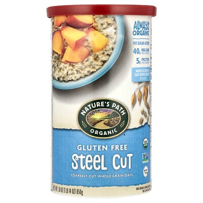 Organic Whole Grain Oats, Gluten Free, Steel Cut