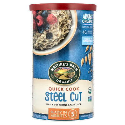 Organic Whole Grain Oats, Quick Cook Steel Cut