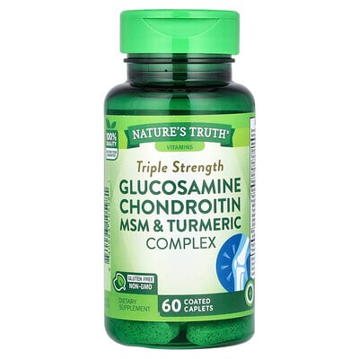 Triple Strength Glucosamine Chondroitin Msm & Turmeric Complex, 60 Coated Caplets