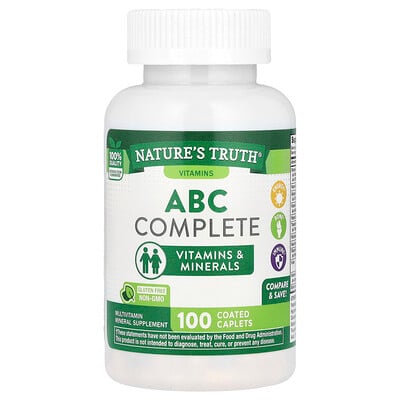 Abc Complete Multivitamin, 100 Coated Caplets